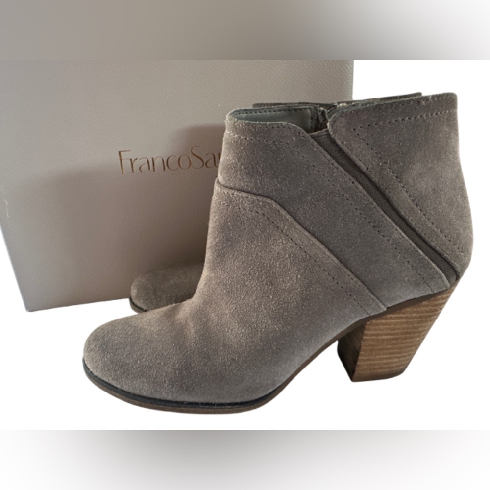 Franco Sarto Domino Suede Ankle Boots Feather Grey
